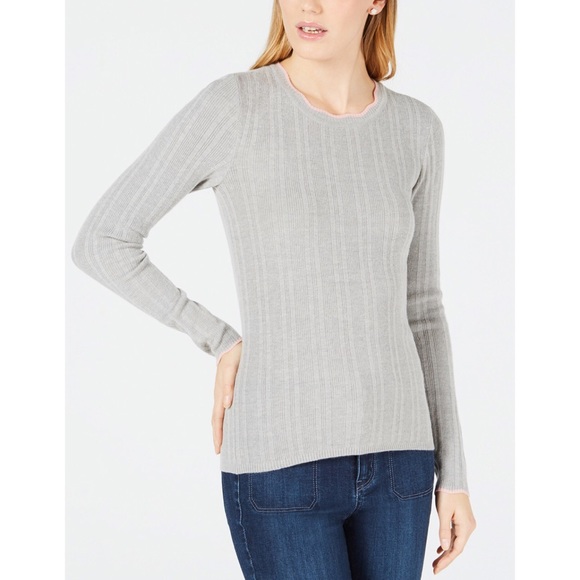 Maison Jules Ribbed-Knit Fitted Sweater - Picture 1 of 3